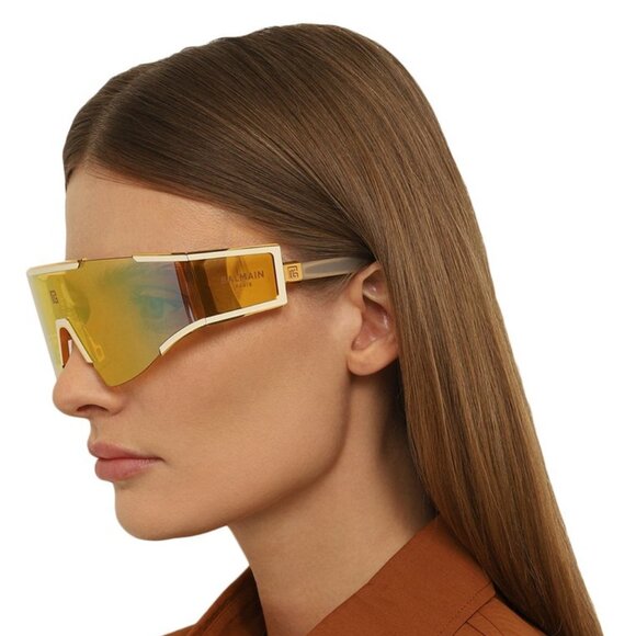 NEW BALMAIN FLECHE BPS-138B UNISEX GOLD/BONE SUNGLASSES main image 4